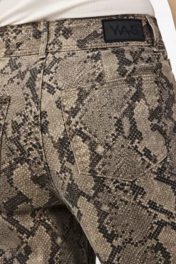 Sale YAS leonora Denim Jeans 4611693 Black Snake Print