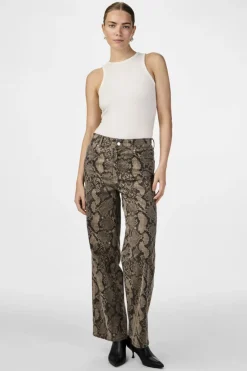 Sale YAS leonora Denim Jeans 4611693 Black Snake Print