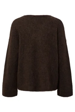 YAS limo Ls Mohair Blend Knit Pullover 4992102 Seal Brown