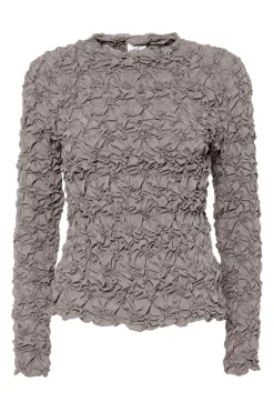 Discount YAS mera Ls Top 4966181 Taupe Gray