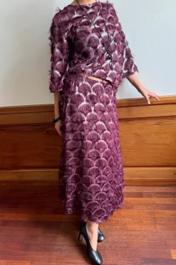 New YAS pazilla Skirt 4875443 Port Royale W Metallic