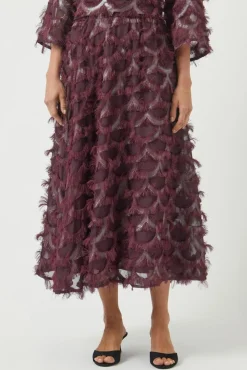 New YAS pazilla Skirt 4875443 Port Royale W Metallic