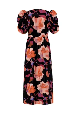 Outlet YAS pella 2/4 Long Dress 5017818 Black Pilana Aop