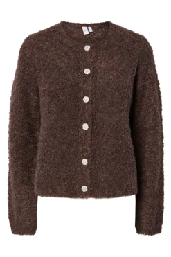 YAS plyra Ls Knit Cardigan 4909713 Chocolate Brown