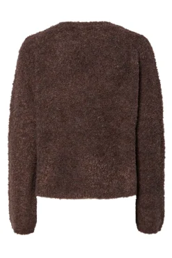 YAS plyra Ls Knit Cardigan 4909713 Chocolate Brown