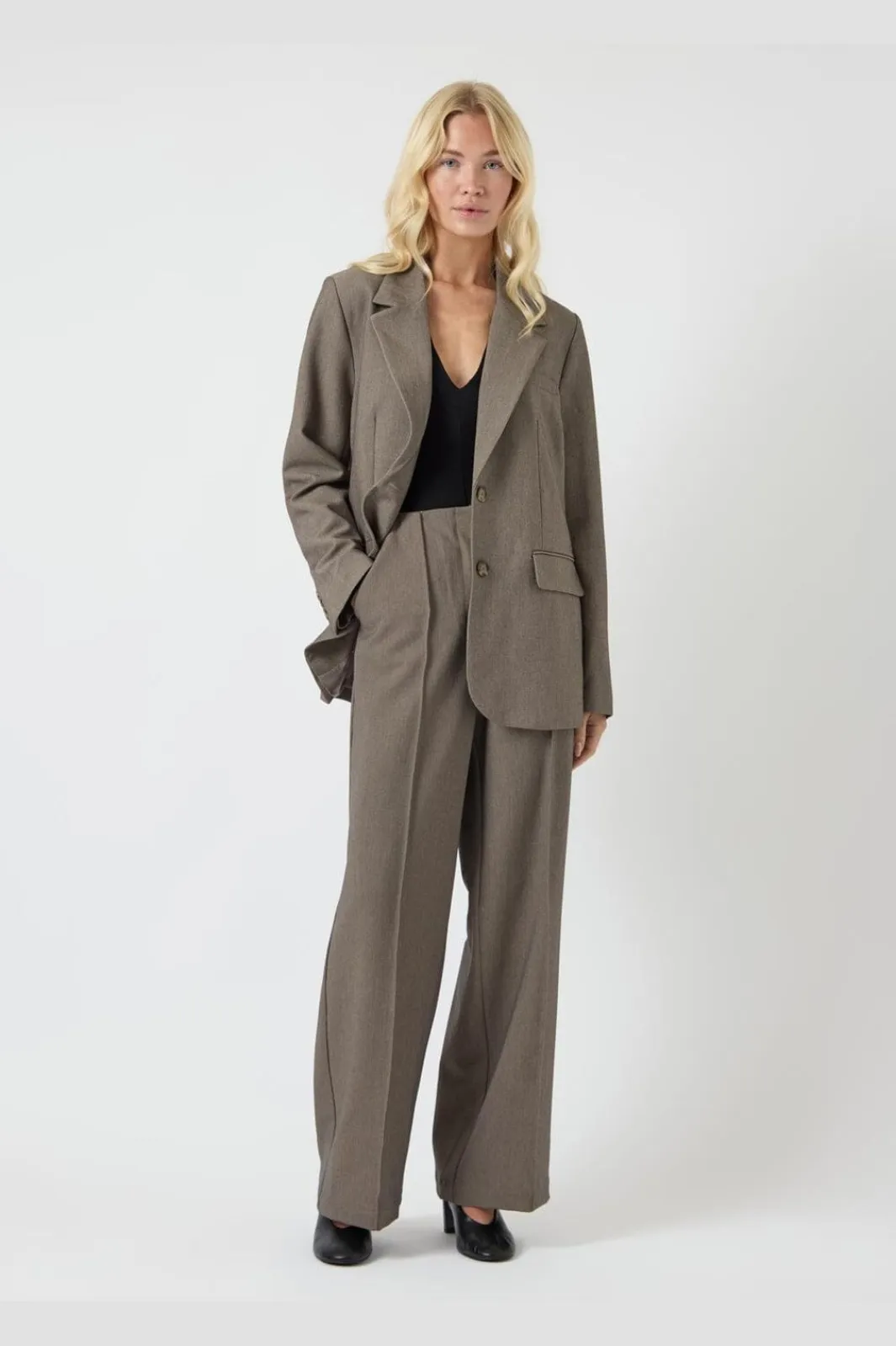 New YAS reemaj Ls Blazer 4794973 Grey Melange