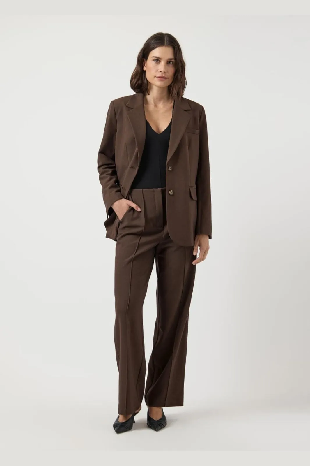 Best YAS reemaj Ls Blazer 4961528 Chocolate Brown