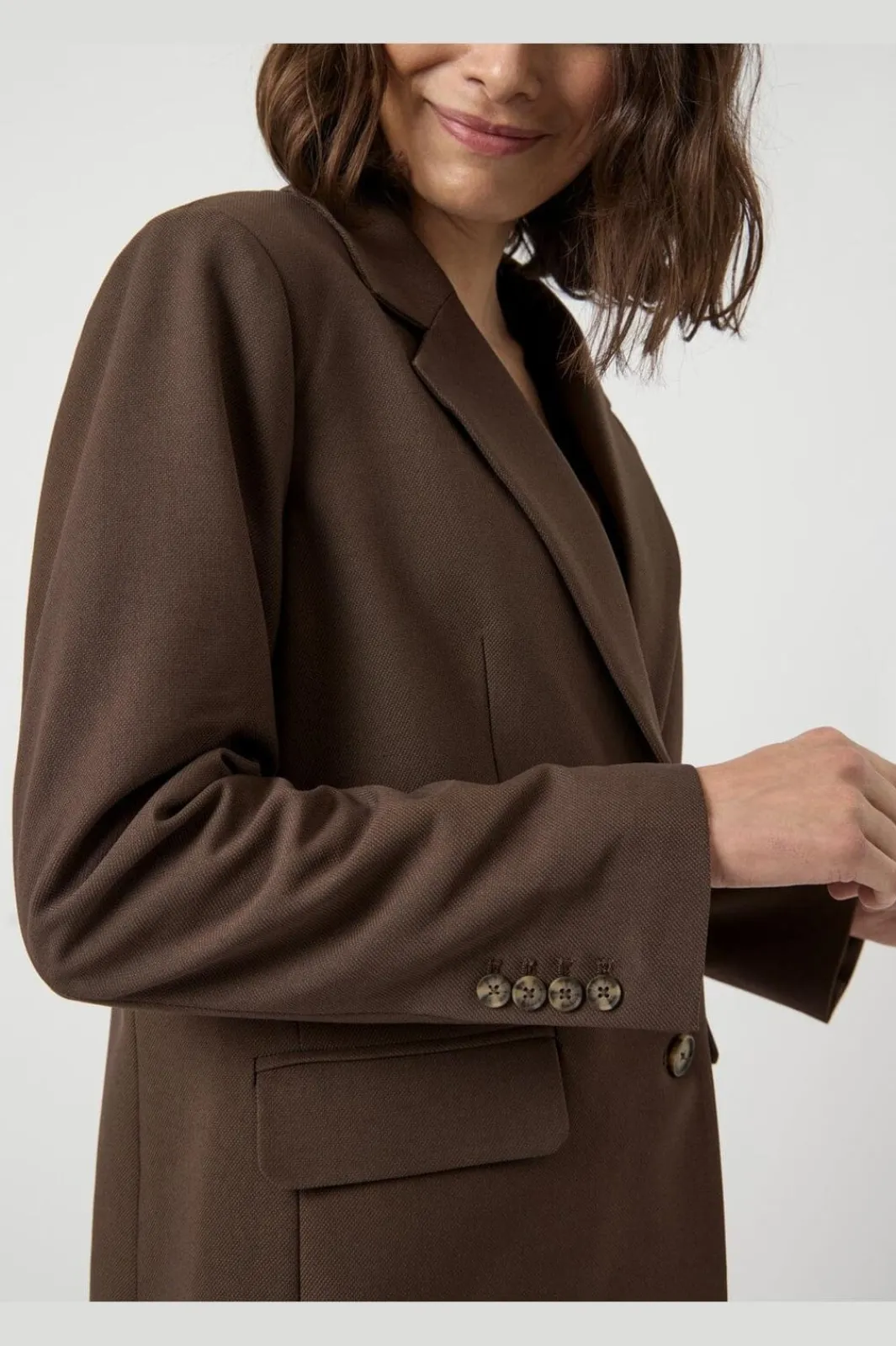 Best YAS reemaj Ls Blazer 4961528 Chocolate Brown