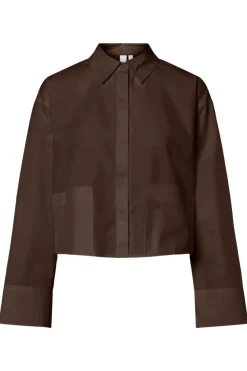 Online YAS royalee Ls Short Shirt 5090997 Chocolate Brown