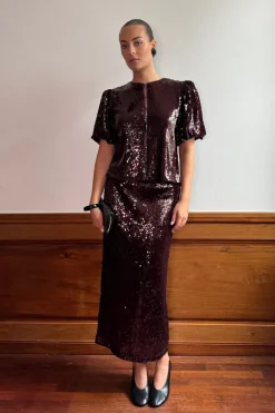 Discount YAS royalina 2/4 Sequin Top 4862794 Port Royale W Sequins