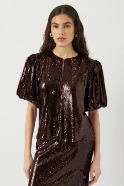 Discount YAS royalina 2/4 Sequin Top 4862794 Port Royale W Sequins
