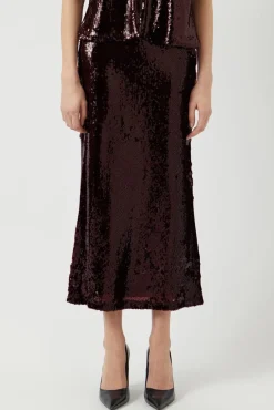 Best YAS royalina Hmw Sequin Ankle Skirt -Show 4845878 Port Royale W Sequins