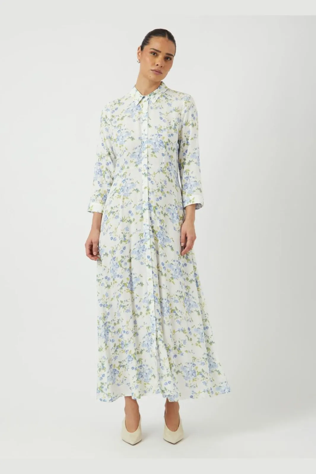 Clearance YAS savanna Long Shirt Dress 4745084 Star White Sumelli