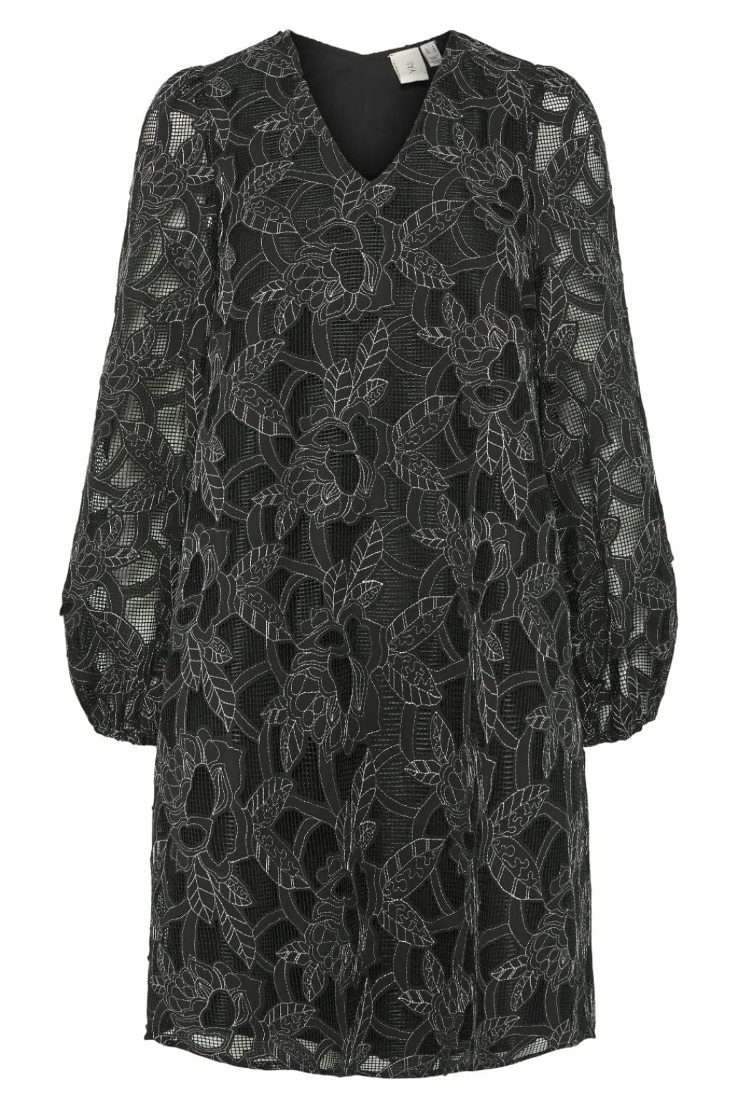 Clearance YAS sigga Ls Dress 4624104 Black Silver Stitch