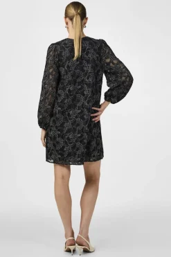 Clearance YAS sigga Ls Dress 4624104 Black Silver Stitch
