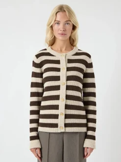 YAS sironi Ls Knit Cardigan 4961531 Chocolate Brown