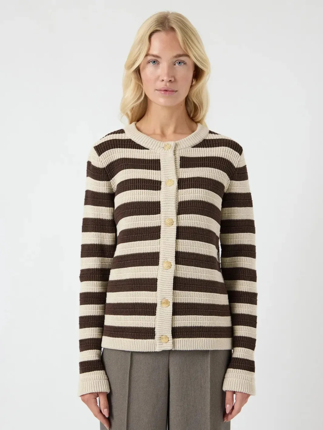 YAS sironi Ls Knit Cardigan 4961531 Chocolate Brown