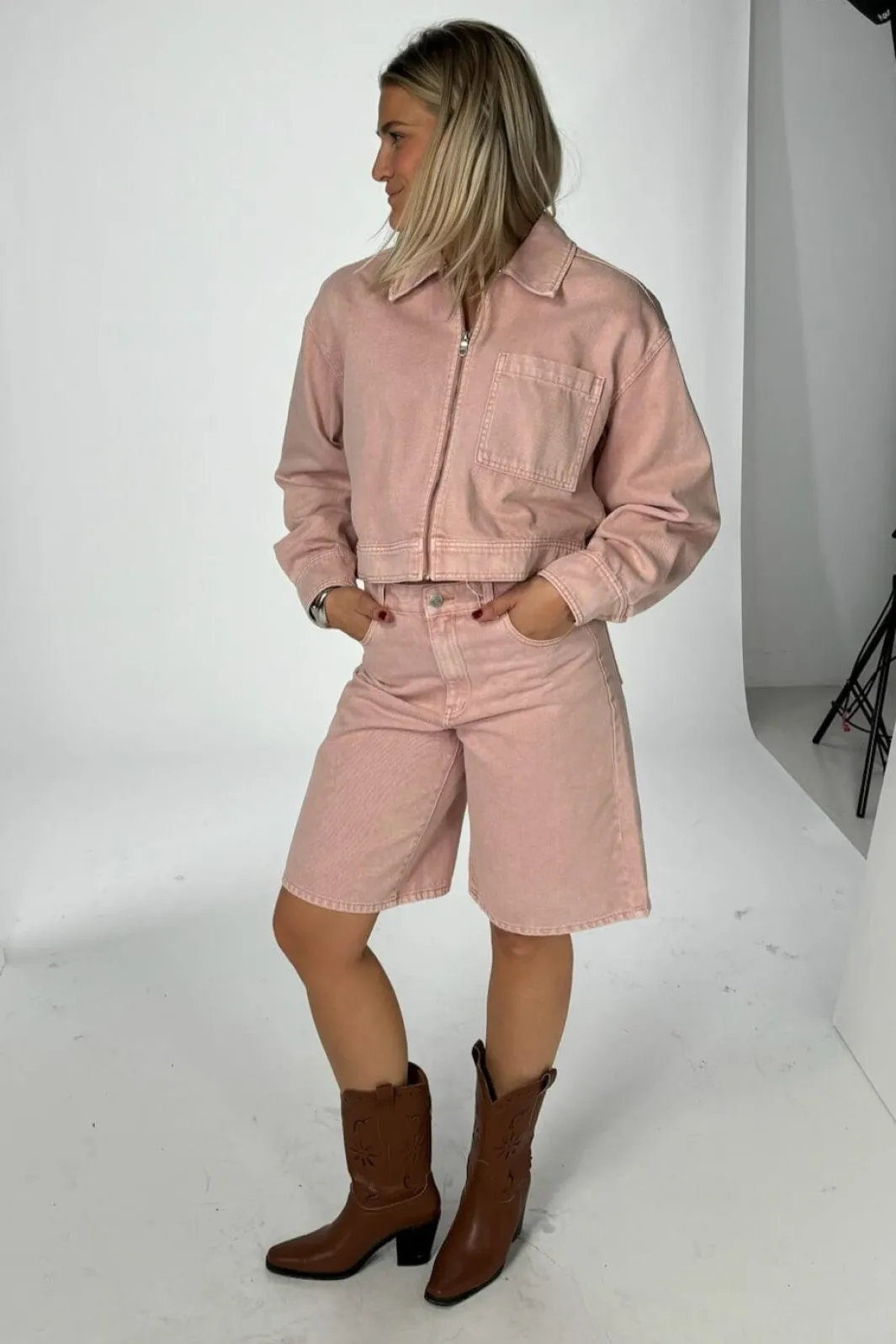 Best YAS sun Ls Crop Denim Jacket Fest 4753931 Zephyr