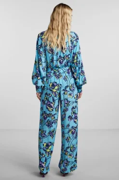 Discount YAS topaz Ls Shirt S. Blue Topaz Topaz print
