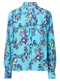 Discount YAS topaz Ls Shirt S. Blue Topaz Topaz print