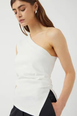 Sale YAS venice One Shoulder Top 4763675 Star White