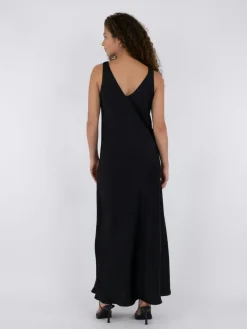 Sale Neo Noir Zakia Heavy Sateen Dress Black
