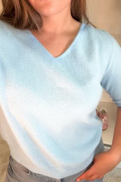 Outlet A-bee Zara Strikbluse Blue